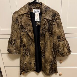 Misses Joseph Ribkoff Leopard Print Blazer, NWT, size 6